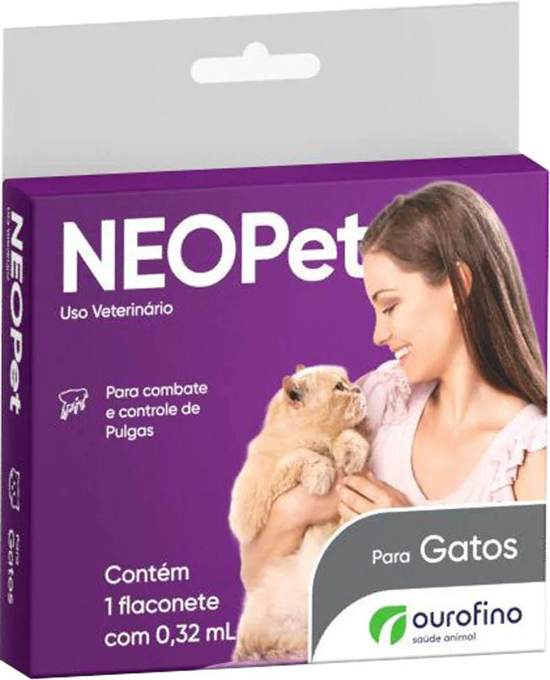 Antipulgas Ouro Fino Neopet 0,32 mL para Gatos até 8 Kg