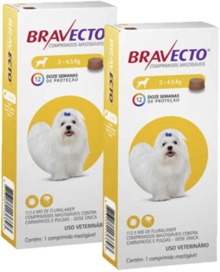 Antipulgas e Carrapatos MSD Bravecto para Cães